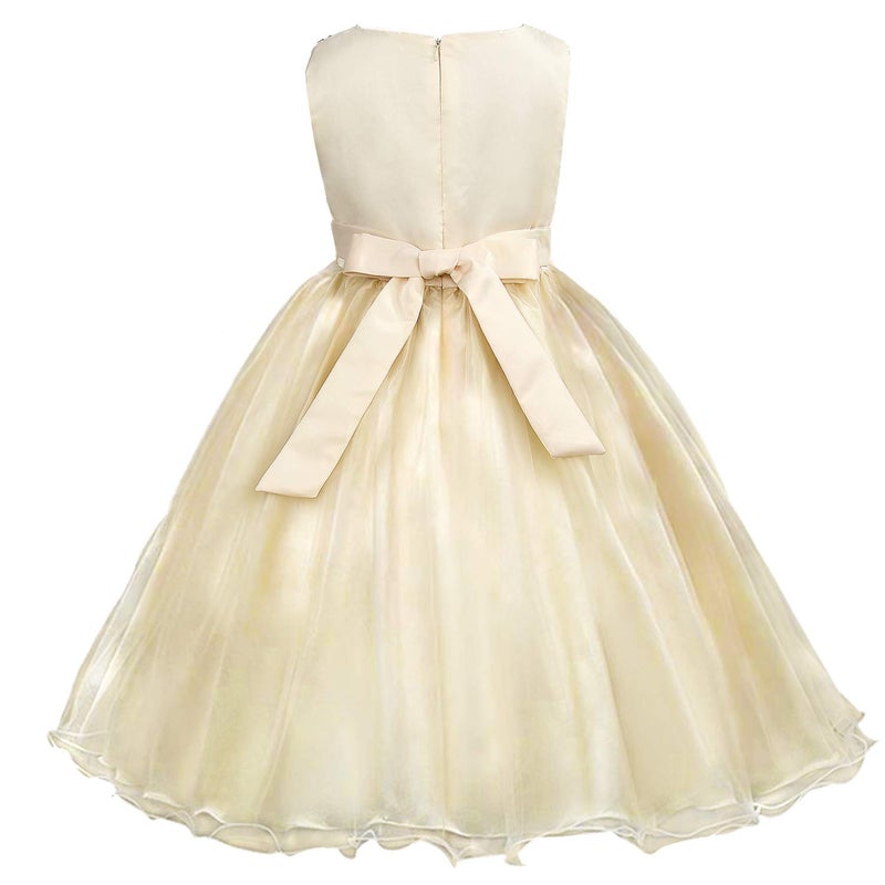 Acecharming Girls Dresses Sequin Flower Girls Party Dress Bridesmaid Ball Gown Wedding Tulle 3-10 Years - Image 2